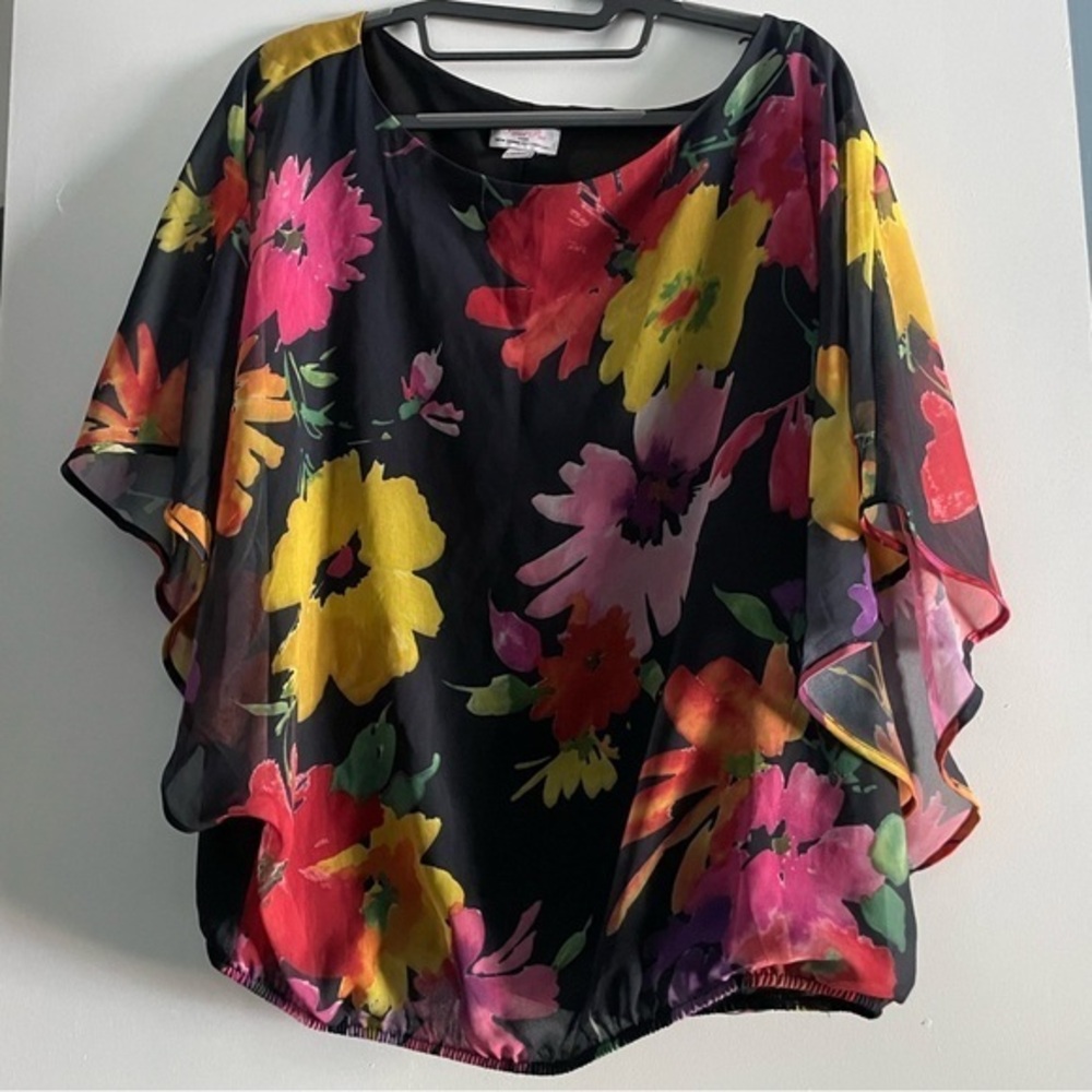 Sweet Pea For New York Co. Floral Blouse Size S